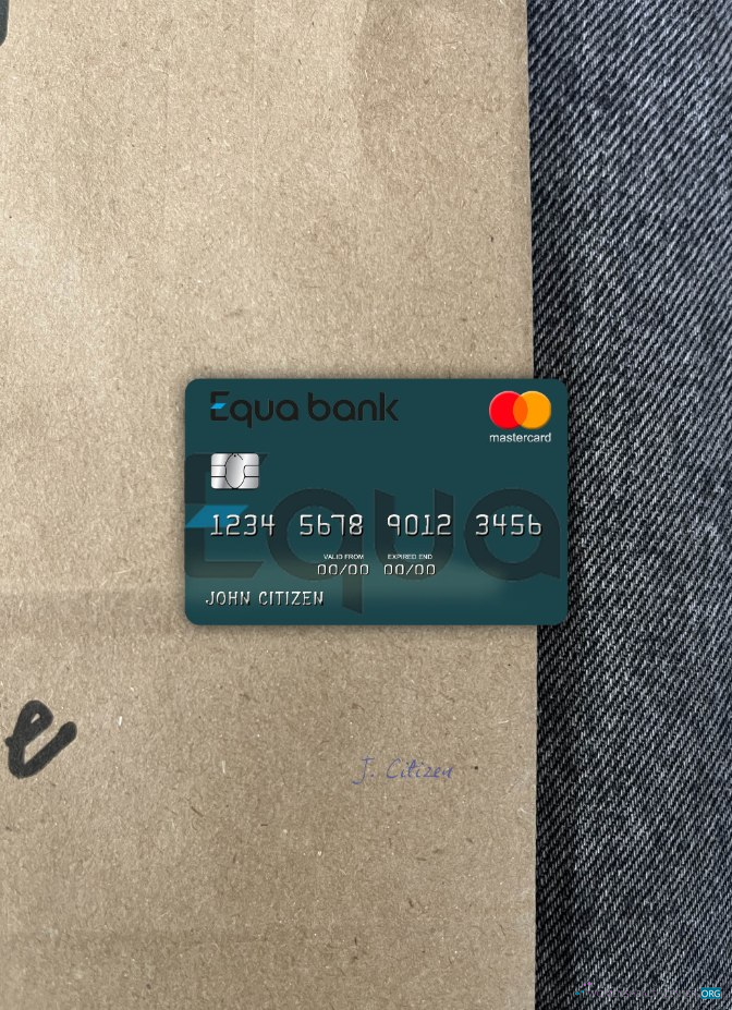 Download Czech Equa Bank mastercard photolook front Photoshop template